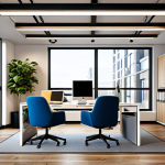 Modern Office Interior Design**

"A professional interior designer, fully clothed in appropriate business attire, presenting a modern office design concept to a client in a brightly lit co-working space, safe for work, appropriate content, perfect anatomy, natural proportions, showcasing sustainable materials and ergonomic furniture, professional presentation, high quality, family-friendly."

**