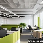 공간디자인 클라이언트 설득 전략 - A modern commercial office interior designed to enhance user experience, featuring open collaborativ...